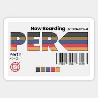 Vintage Perth PER Airport Retro Travel Australia Magnet